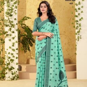 Elegant Pink and Gray Saree